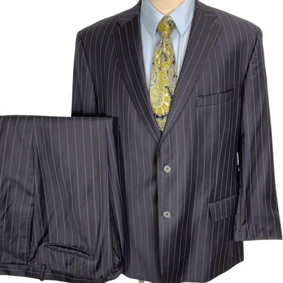 Innocenti Oro Tom James Suit Men 46R 38WRoyal Blue...